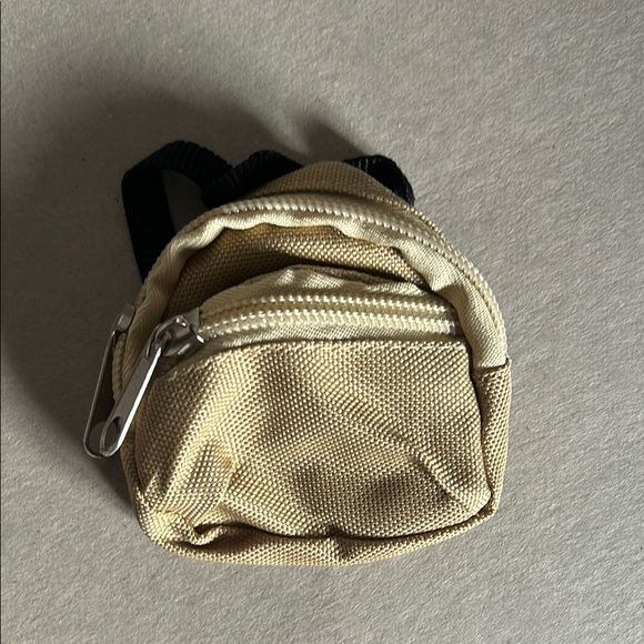 Tan Mini Backpack Keychain - Picture 2 of 2